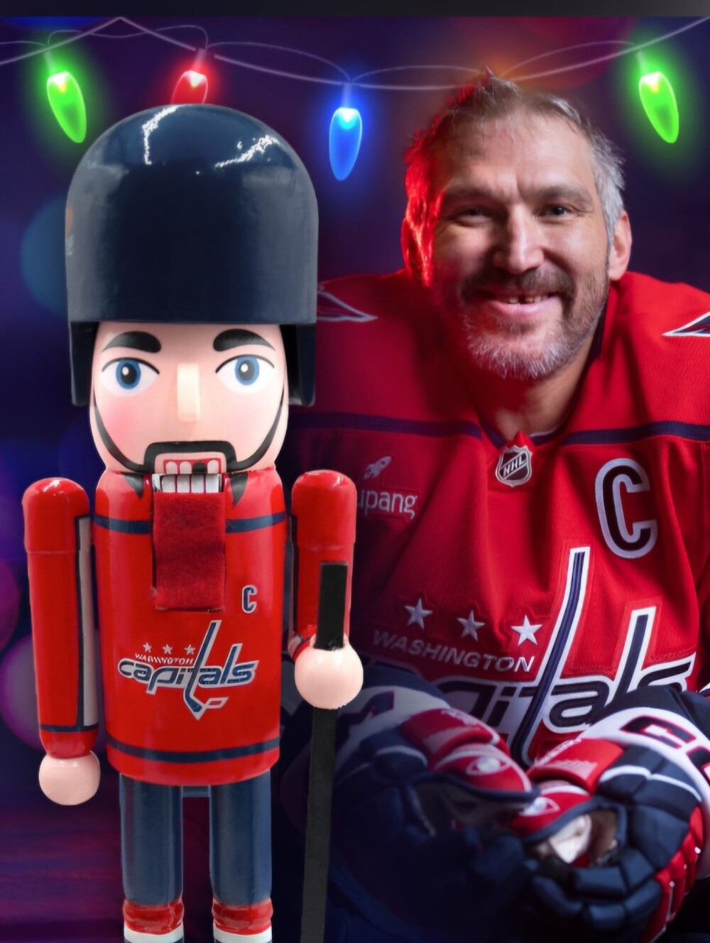 NHL Washington Capitals Alex Ovechkin Holiday Nutcracker NIB - Picture 4 of 4